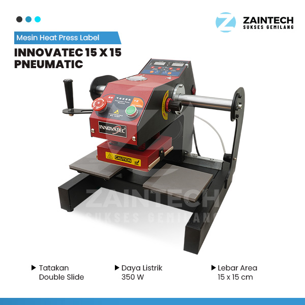 Mesin Heat Press Label INNOVATEC 15 X 15 Pneumatic Double Slider